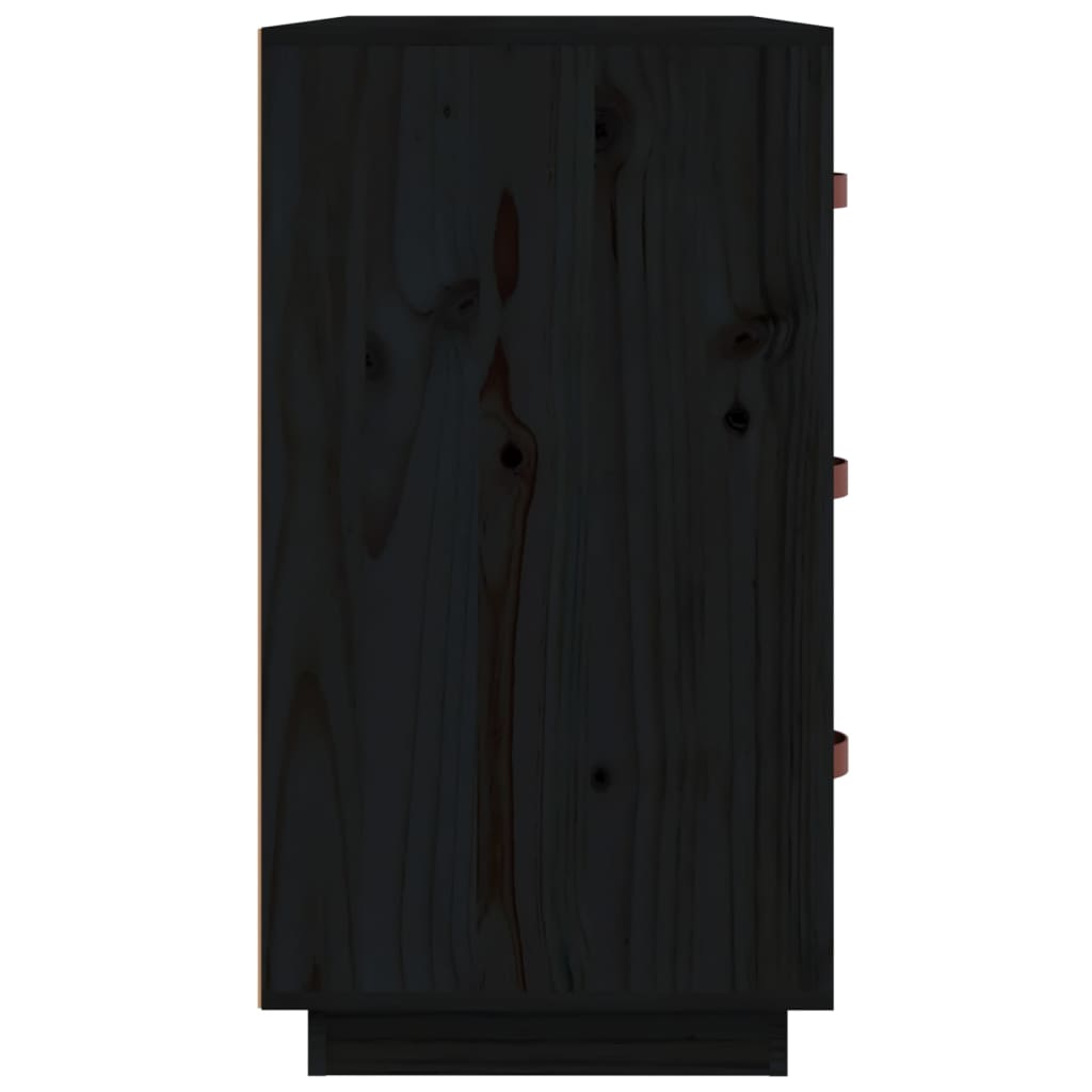 Senkki musta 80x40x75 cm täysi mänty - Sisustajankoti.fi