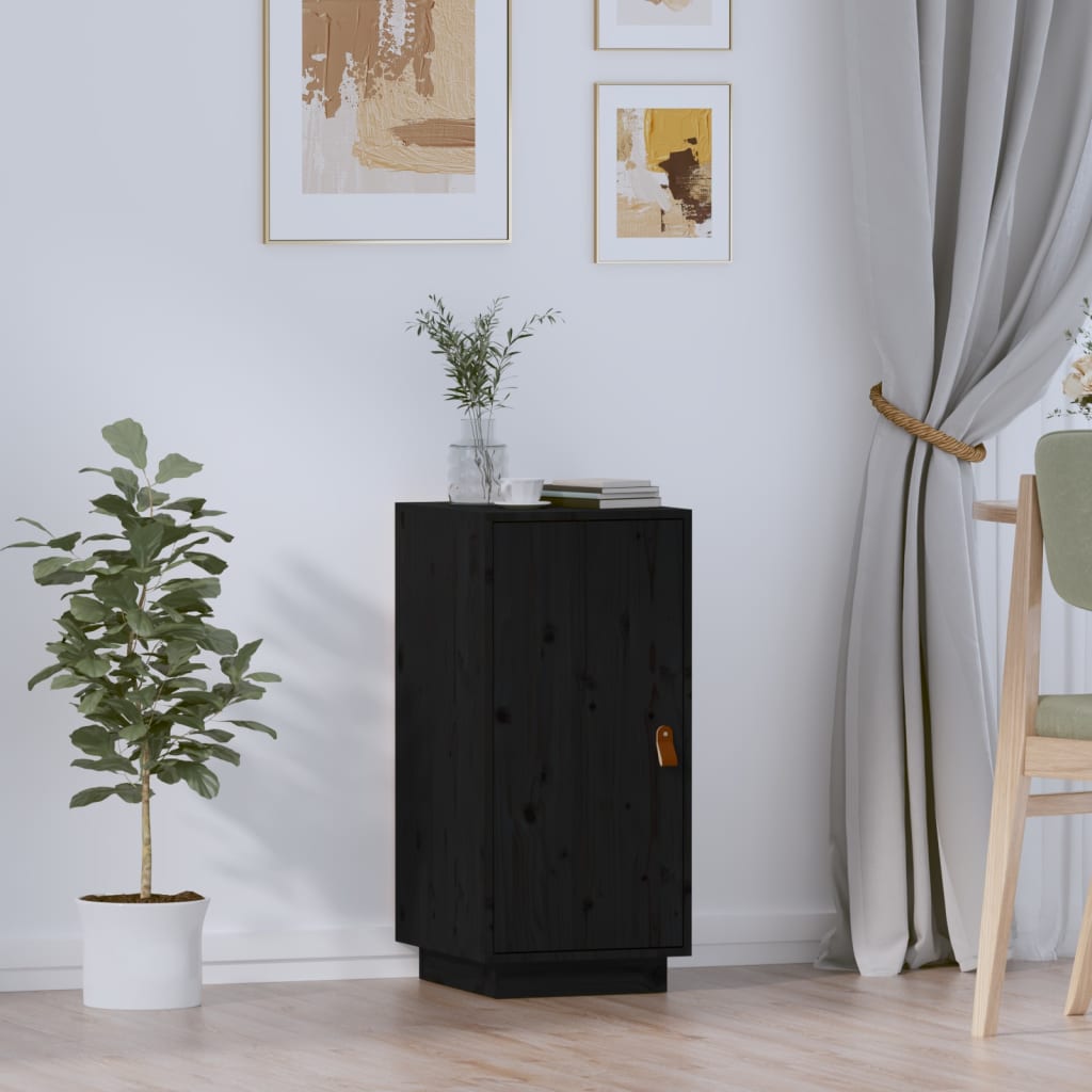 Senkki musta 34x40x75 cm täysi mänty - Sisustajankoti.fi