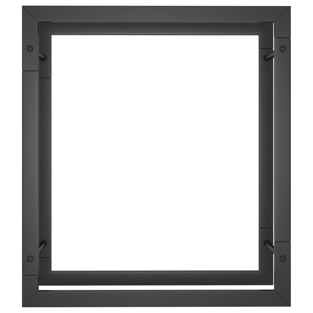 Polttopuuteline mattamusta 50x28x56 cm teräs - Sisustajankoti.fi