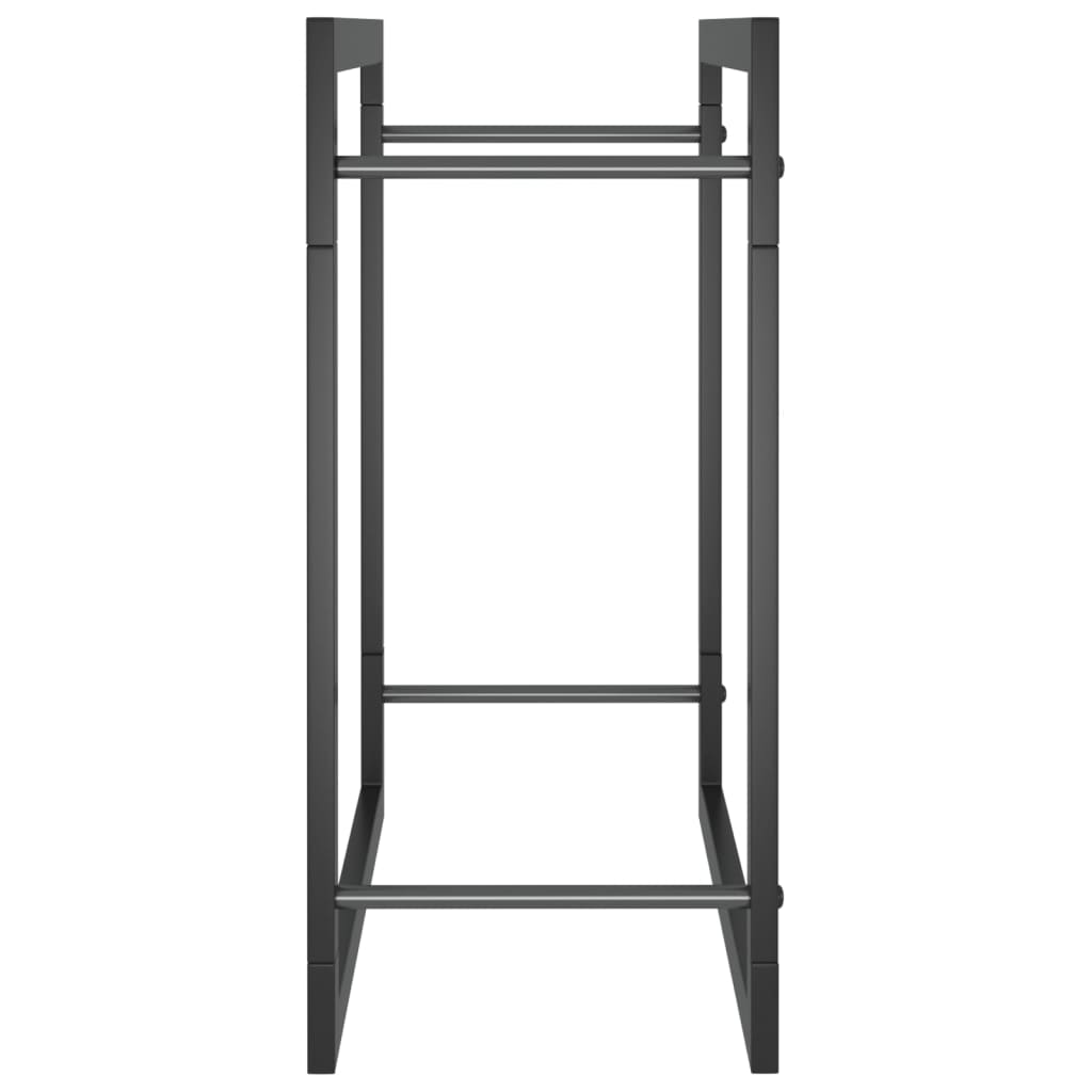 Polttopuuteline mattamusta 50x28x56 cm teräs - Sisustajankoti.fi
