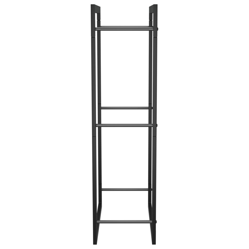 Polttopuuteline mattamusta 50x28x94 cm teräs - Sisustajankoti.fi