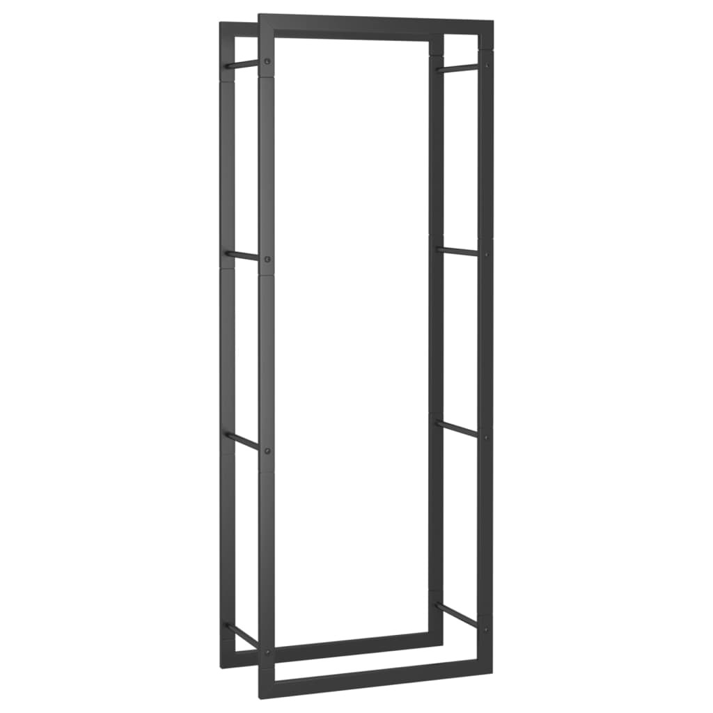 Polttopuuteline mattamusta 50x28x132 cm teräs - Sisustajankoti.fi