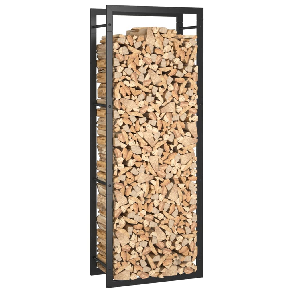 Polttopuuteline mattamusta 50x28x132 cm teräs - Sisustajankoti.fi