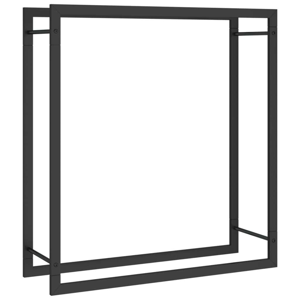 Polttopuuteline mattamusta 80x28x86 cm teräs - Sisustajankoti.fi