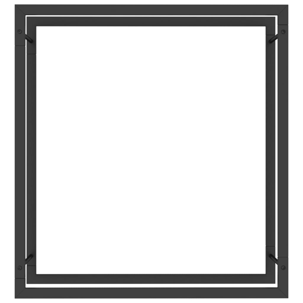 Polttopuuteline mattamusta 80x28x86 cm teräs - Sisustajankoti.fi