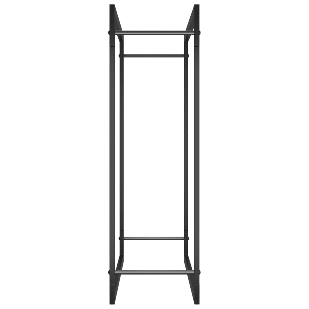 Polttopuuteline mattamusta 80x28x86 cm teräs - Sisustajankoti.fi