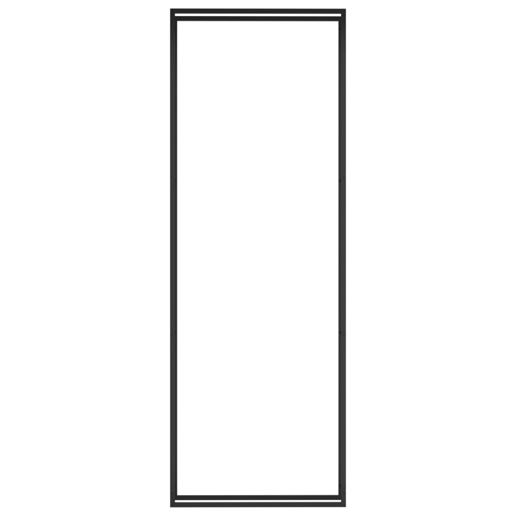 Polttopuuteline mattamusta 110x28x312 cm teräs - Sisustajankoti.fi