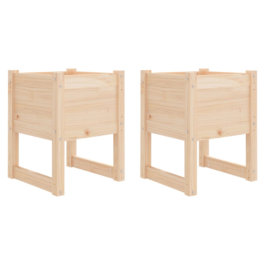 Kukkalaatikot 2 kpl 40x40x52,5 cm täysi mänty - Sisustajankoti.fi