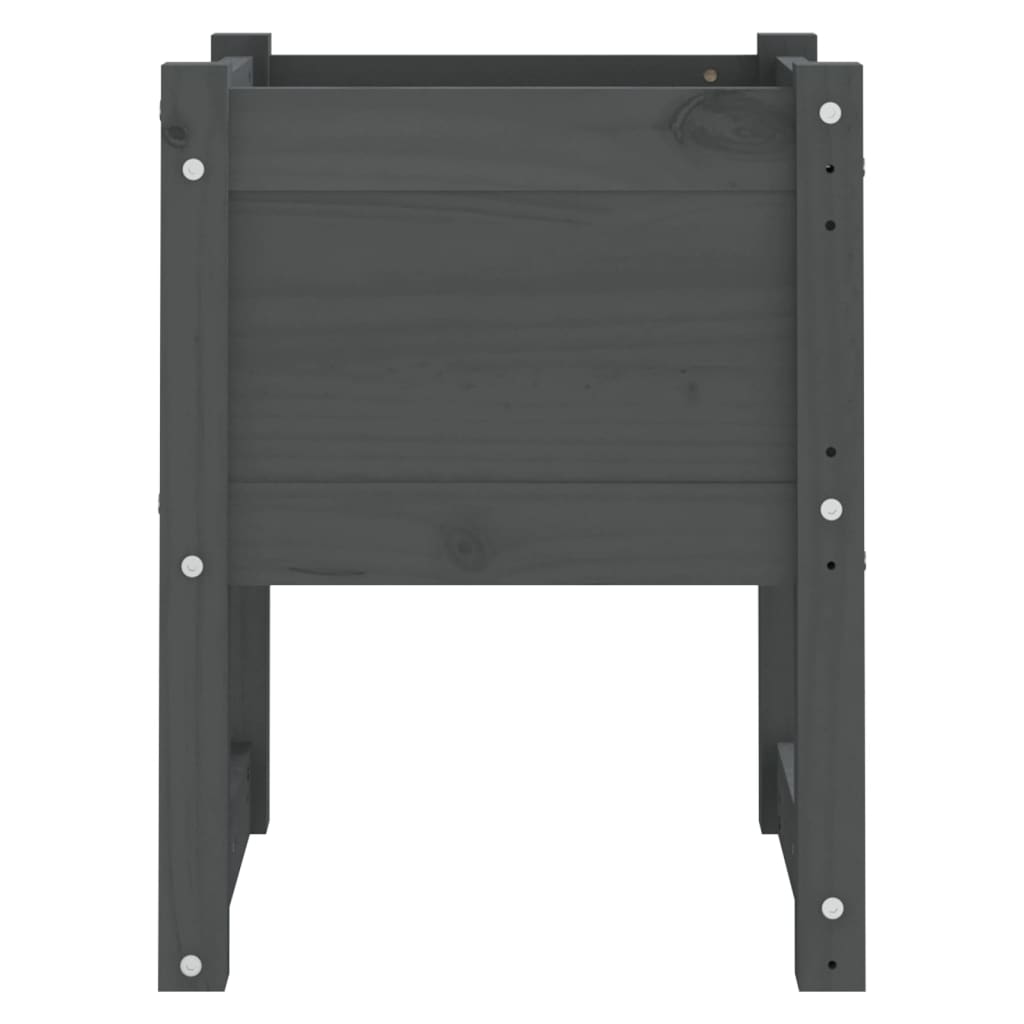 Kukkalaatikot 2 kpl harmaa 40x40x52,5 cm täysi mänty - Sisustajankoti.fi