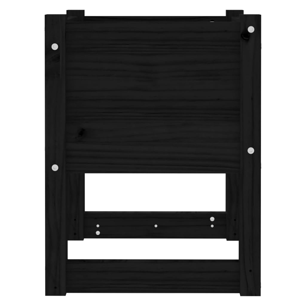 Kukkalaatikot 2 kpl musta 40x40x52,5 cm täysi mänty - Sisustajankoti.fi