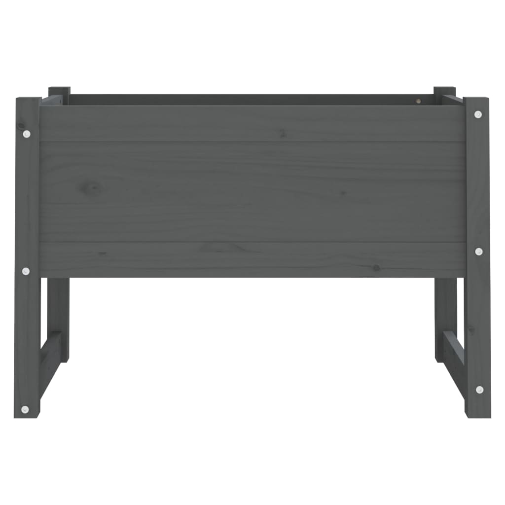 Kukkalaatikko harmaa 78x40x52 cm täysi mänty - Sisustajankoti.fi