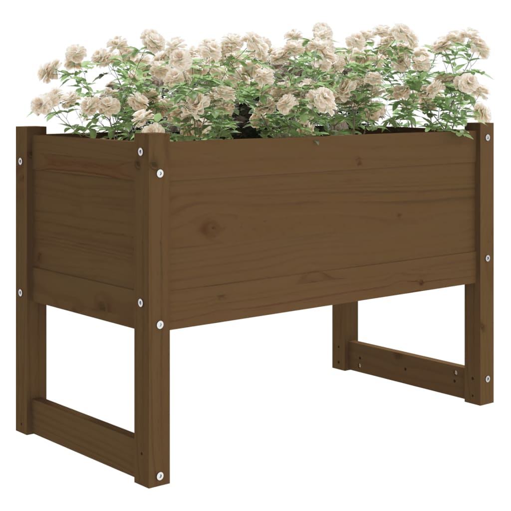 Kukkalaatikko hunajanruskea 78x40x52 cm täysi mänty - Sisustajankoti.fi