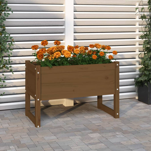 Kukkalaatikko hunajanruskea 78x40x52 cm täysi mänty - Sisustajankoti.fi