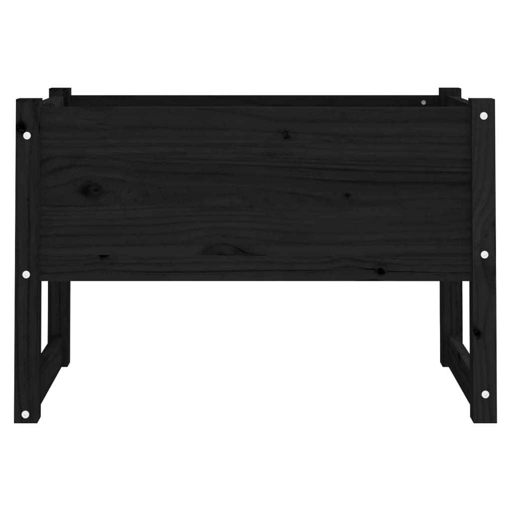 Kukkalaatikko musta 78x40x52 cm täysi mänty - Sisustajankoti.fi