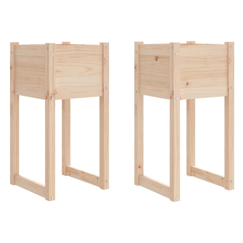 Kukkalaatikot 2 kpl 40x40x81 cm täysi mänty - Sisustajankoti.fi