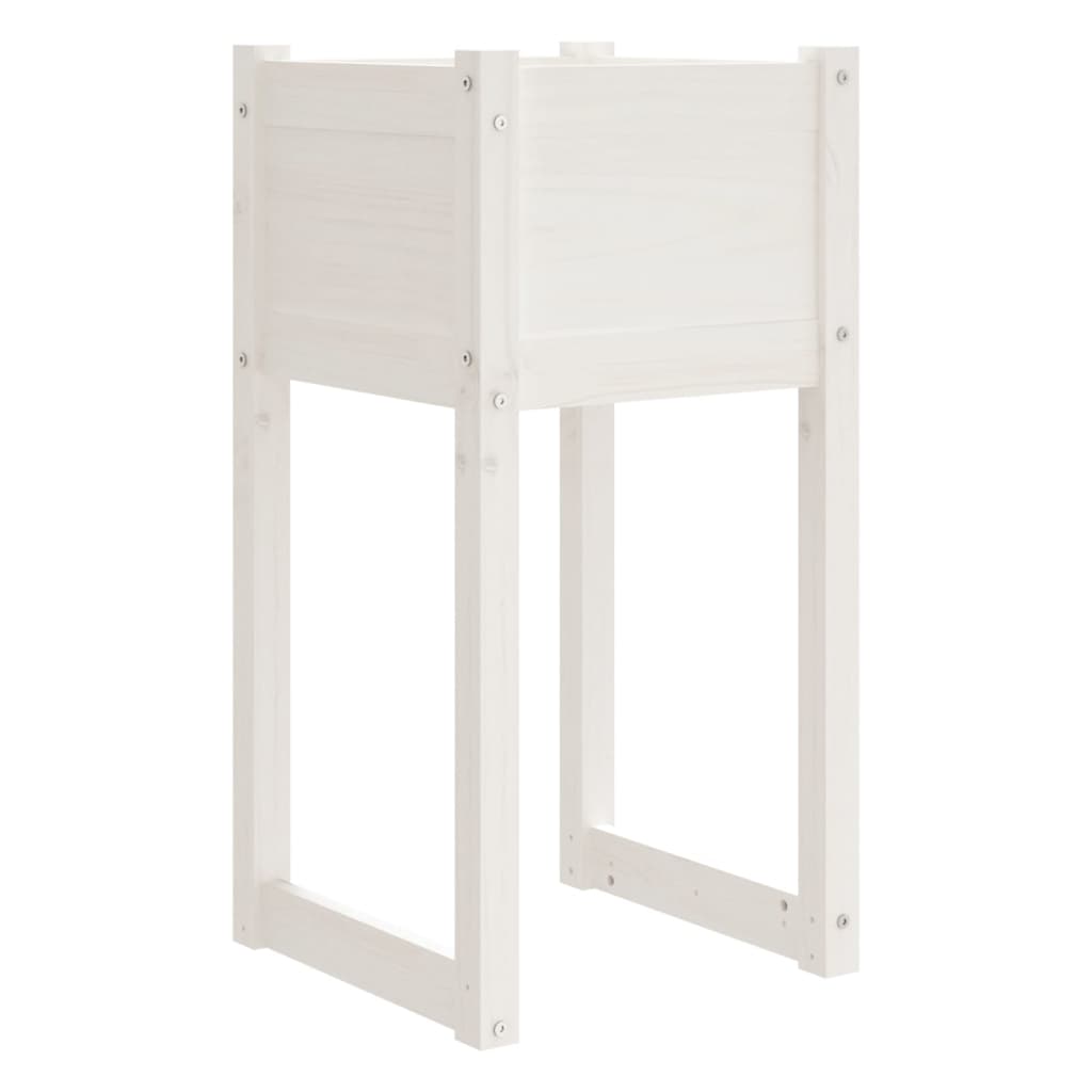 Kukkalaatikot 2 kpl valkoinen 40x40x81 cm täysi mänty - Sisustajankoti.fi