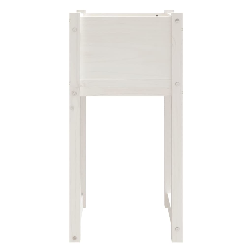 Kukkalaatikot 2 kpl valkoinen 40x40x81 cm täysi mänty - Sisustajankoti.fi