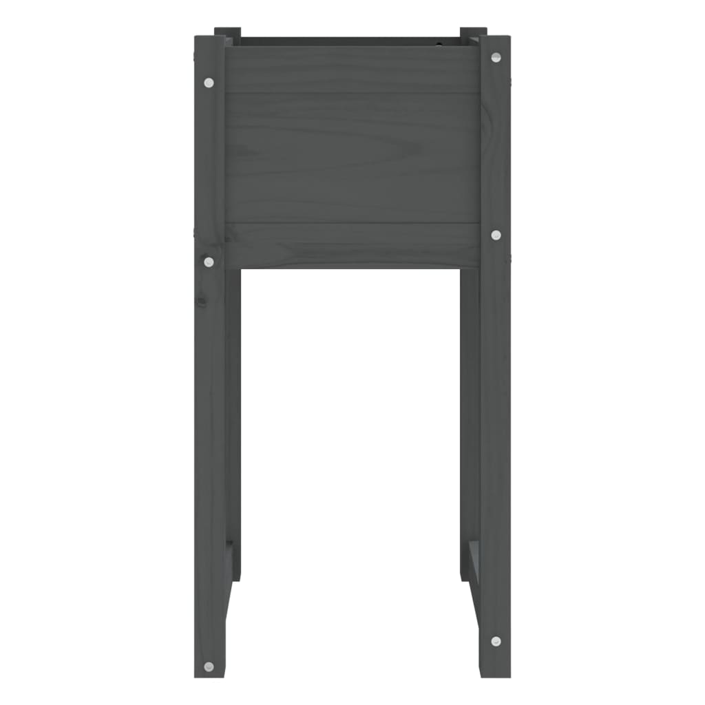 Kukkalaatikot 2 kpl harmaa 40x40x81 cm täysi mänty - Sisustajankoti.fi