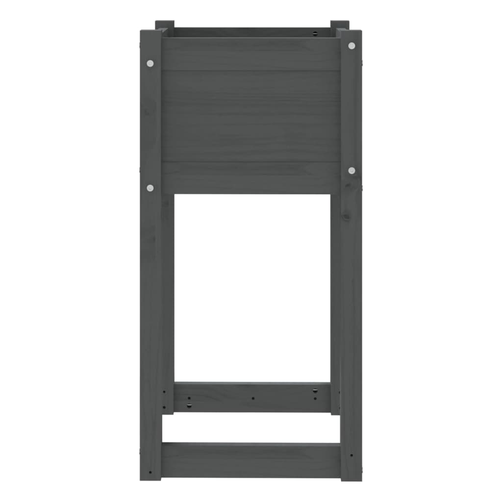 Kukkalaatikot 2 kpl harmaa 40x40x81 cm täysi mänty - Sisustajankoti.fi