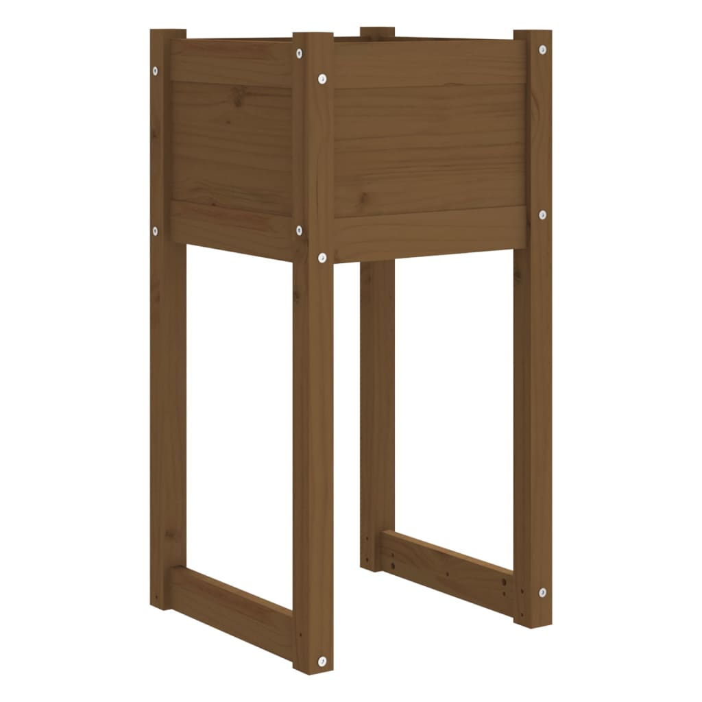 Kukkalaatikot 2 kpl hunajanruskea 40x40x81 cm täysi mänty - Sisustajankoti.fi