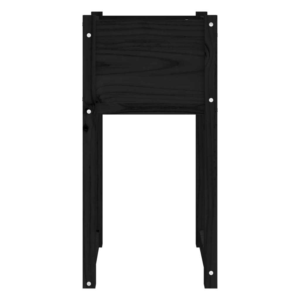 Kukkalaatikot 2 kpl musta 40x40x81 cm täysi mänty - Sisustajankoti.fi
