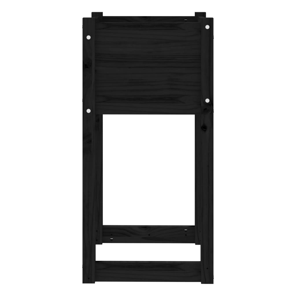 Kukkalaatikot 2 kpl musta 40x40x81 cm täysi mänty - Sisustajankoti.fi