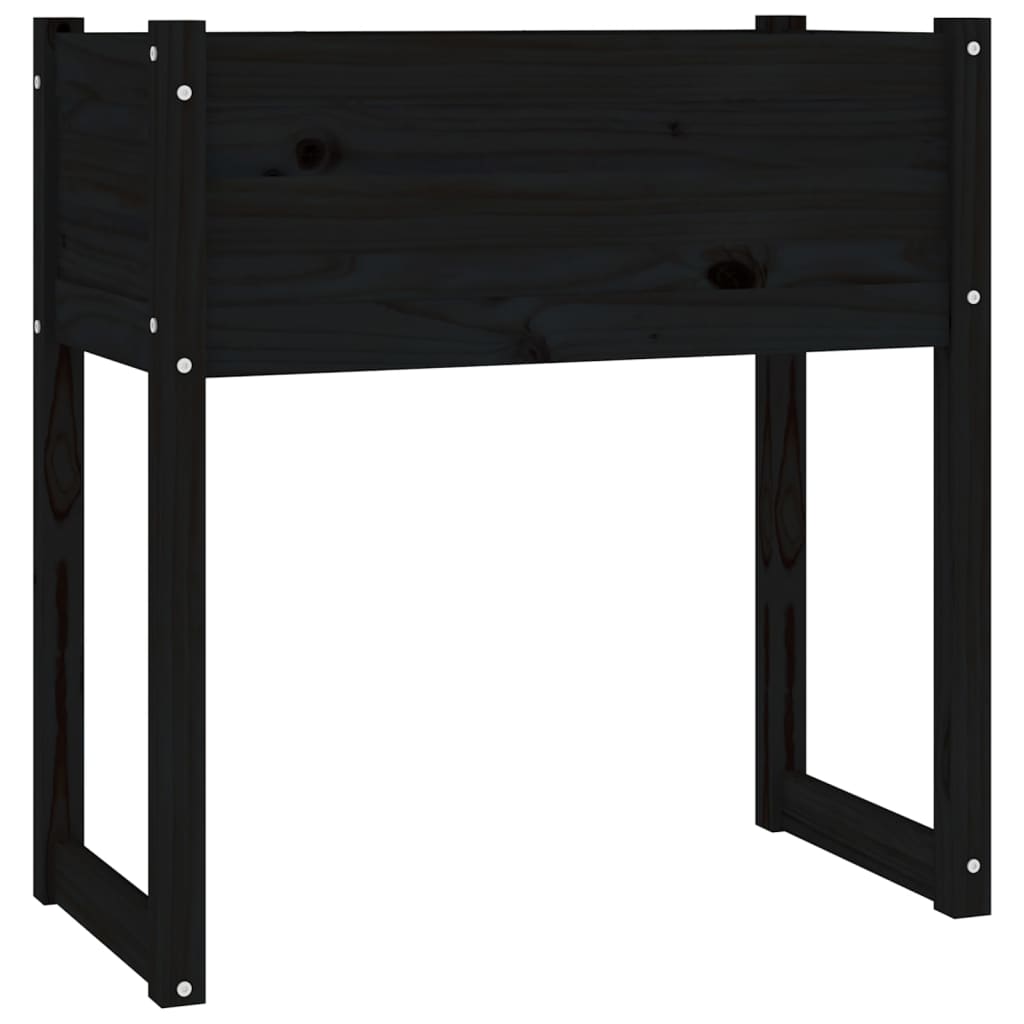 Kukkalaatikko musta 78x40x81 cm täysi mänty - Sisustajankoti.fi