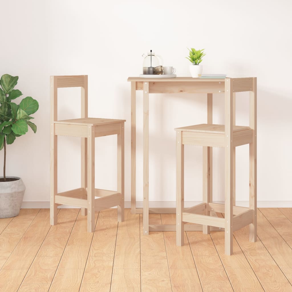 Baarituolit 2 kpl 40x41,5x112 cm täysi mänty - Sisustajankoti.fi