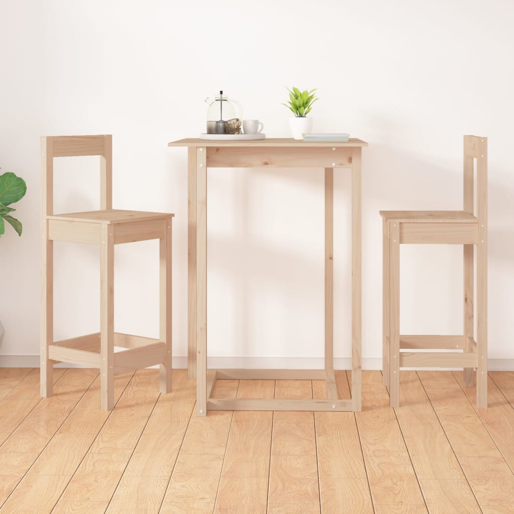 Baarituolit 2 kpl 40x41,5x112 cm täysi mänty - Sisustajankoti.fi