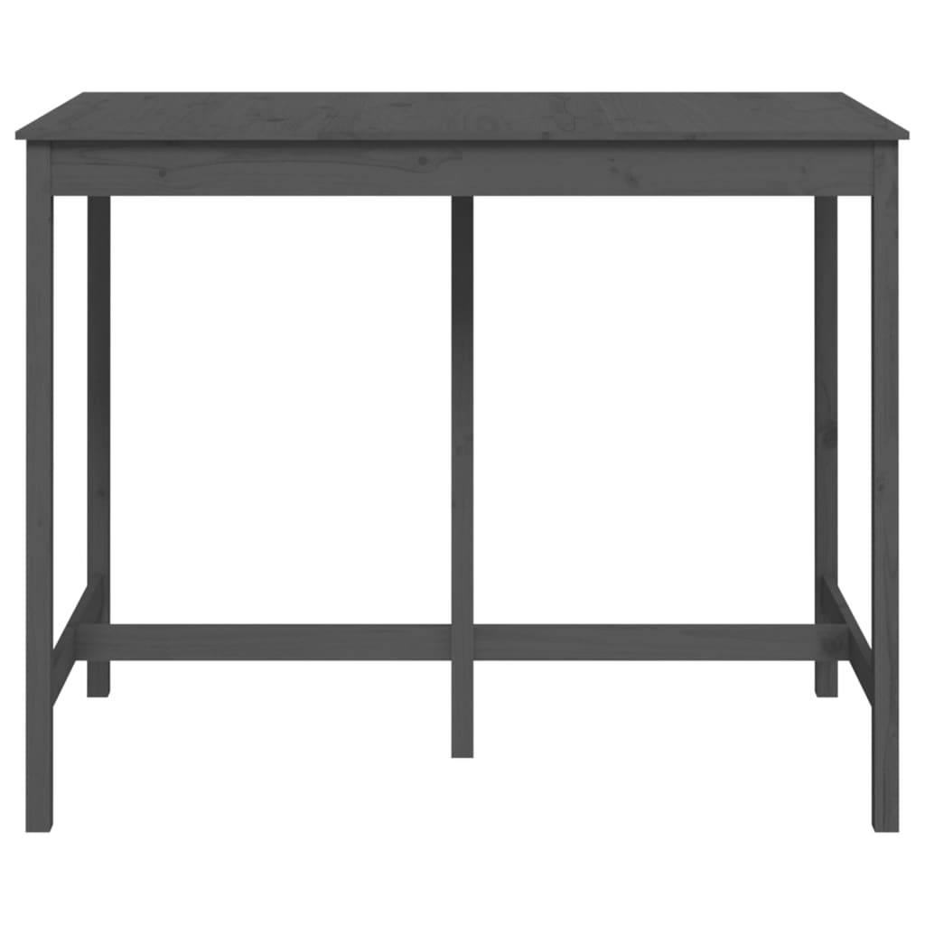 Baaripöytä harmaa 140x80x110 cm täysi mänty - Sisustajankoti.fi