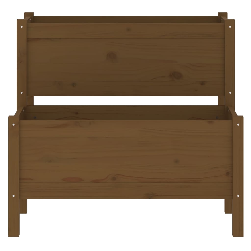 Kukkalaatikko hunajanruskea 84,5x84x75 cm täysi mänty - Sisustajankoti.fi