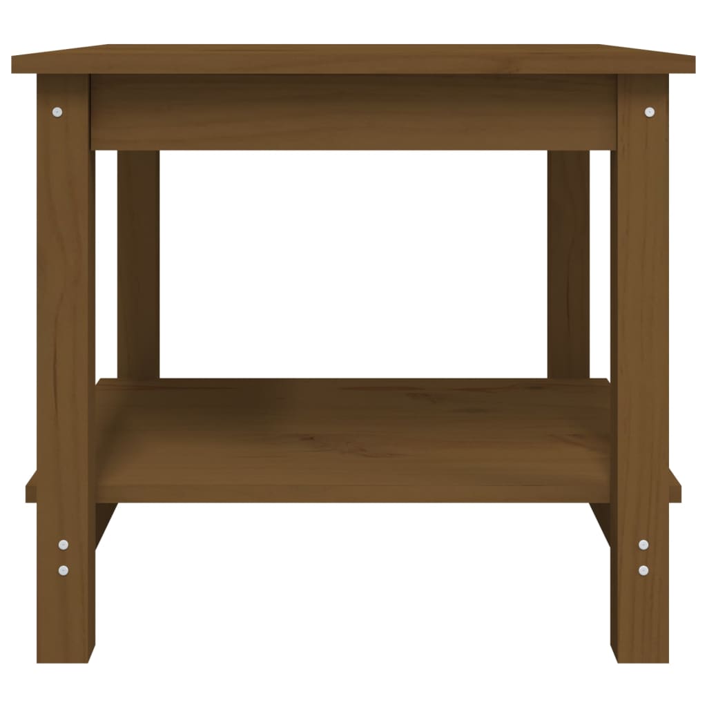 Sohvapöytä hunajanruskea 50x50x45 cm täysi mänty - Sisustajankoti.fi