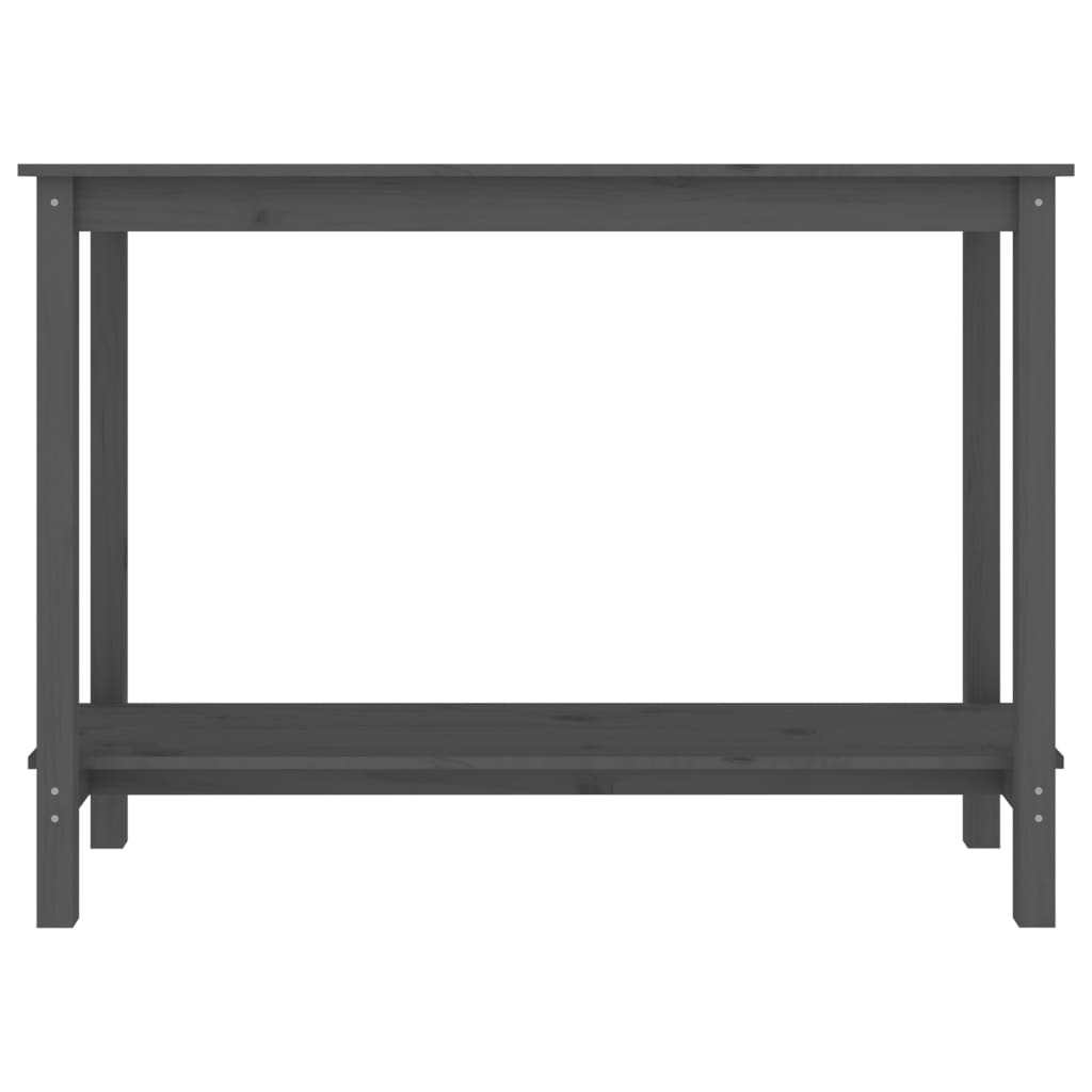 Konsolipöytä harmaa 110x40x80 cm täysi mänty - Sisustajankoti.fi