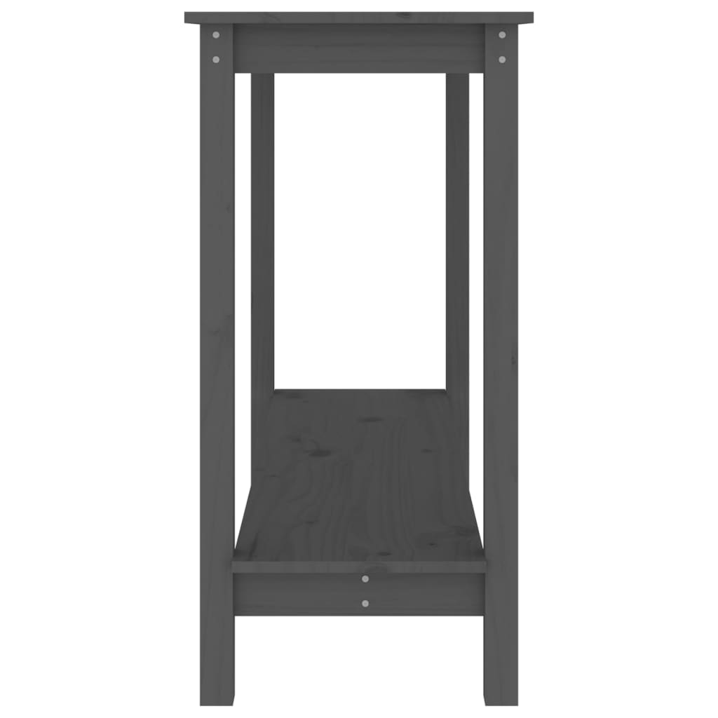 Konsolipöytä harmaa 110x40x80 cm täysi mänty - Sisustajankoti.fi