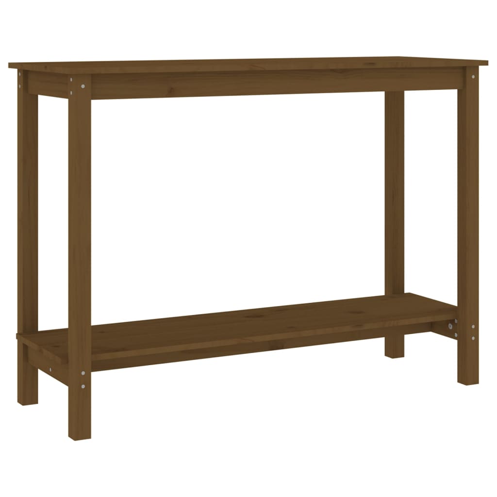 Konsolipöytä hunajanruskea 110x40x80 cm täysi mänty - Sisustajankoti.fi