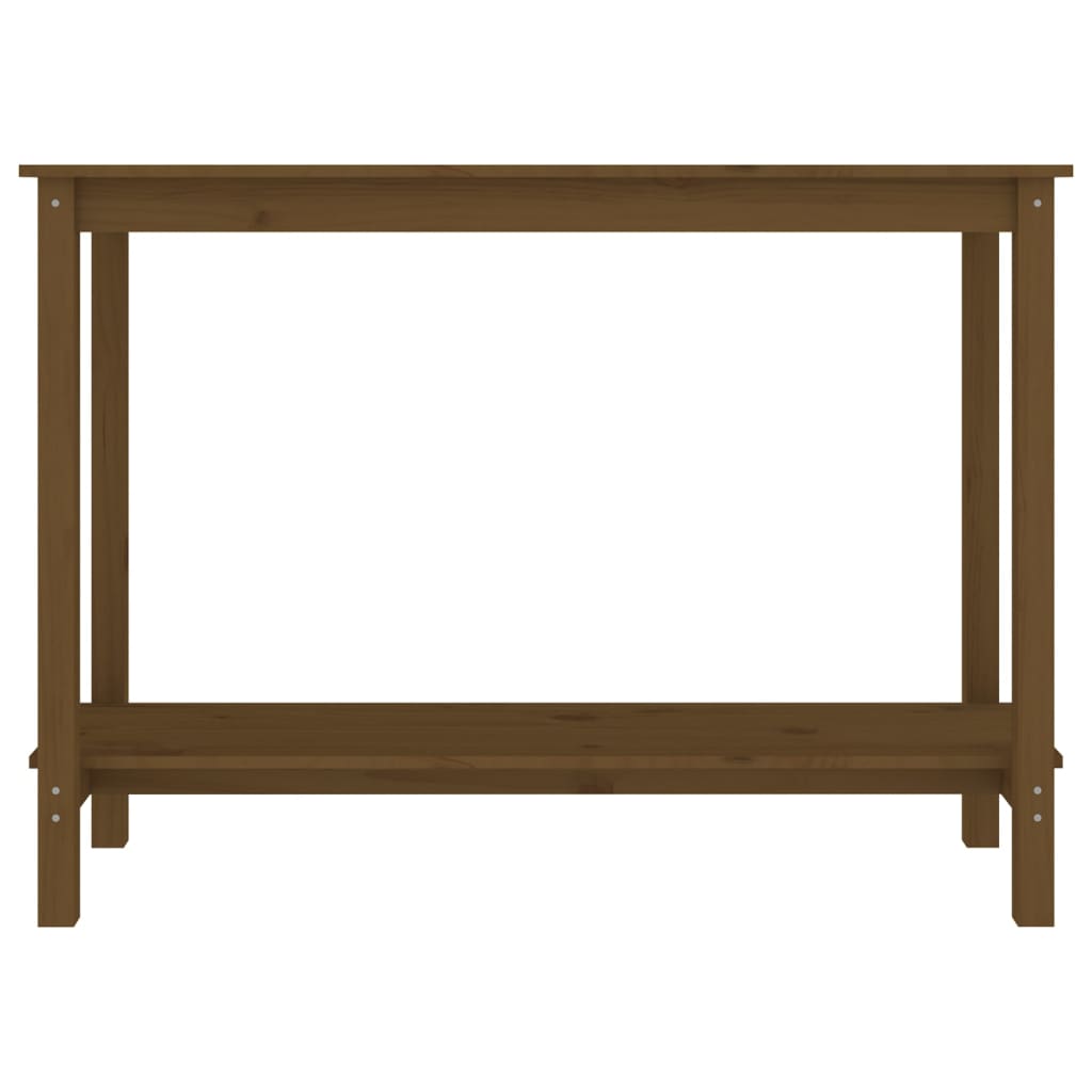 Konsolipöytä hunajanruskea 110x40x80 cm täysi mänty - Sisustajankoti.fi