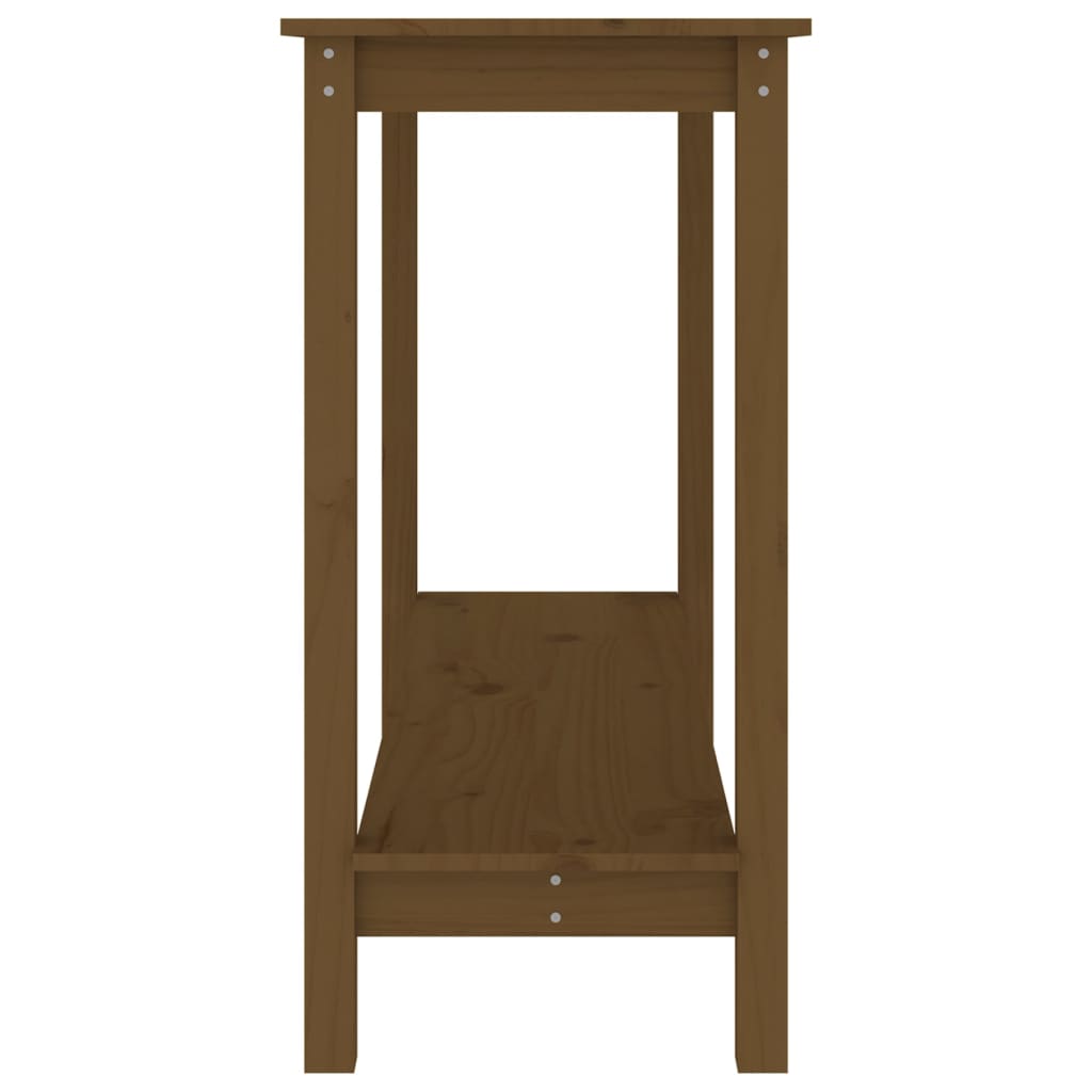 Konsolipöytä hunajanruskea 110x40x80 cm täysi mänty - Sisustajankoti.fi