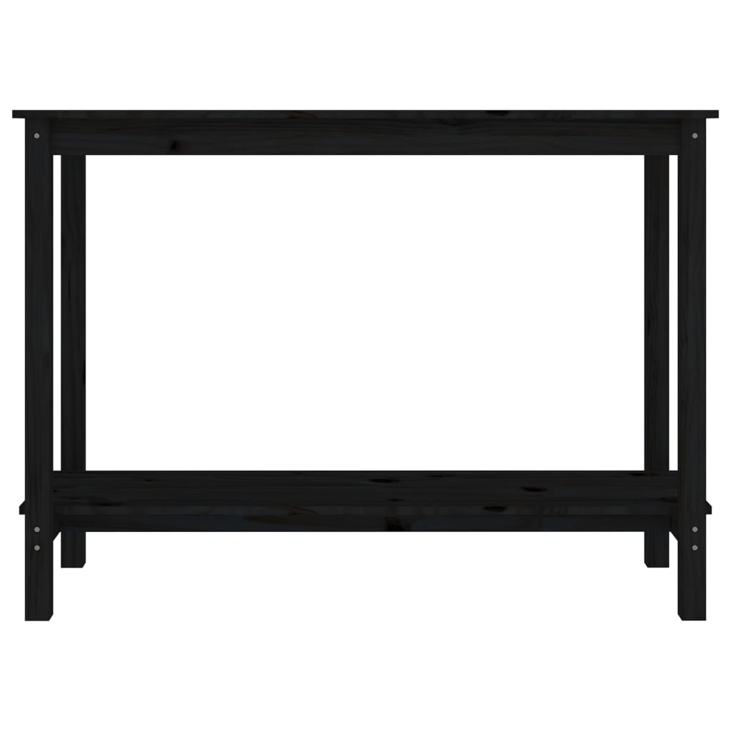 Konsolipöytä musta 110x40x80 cm täysi mänty - Sisustajankoti.fi