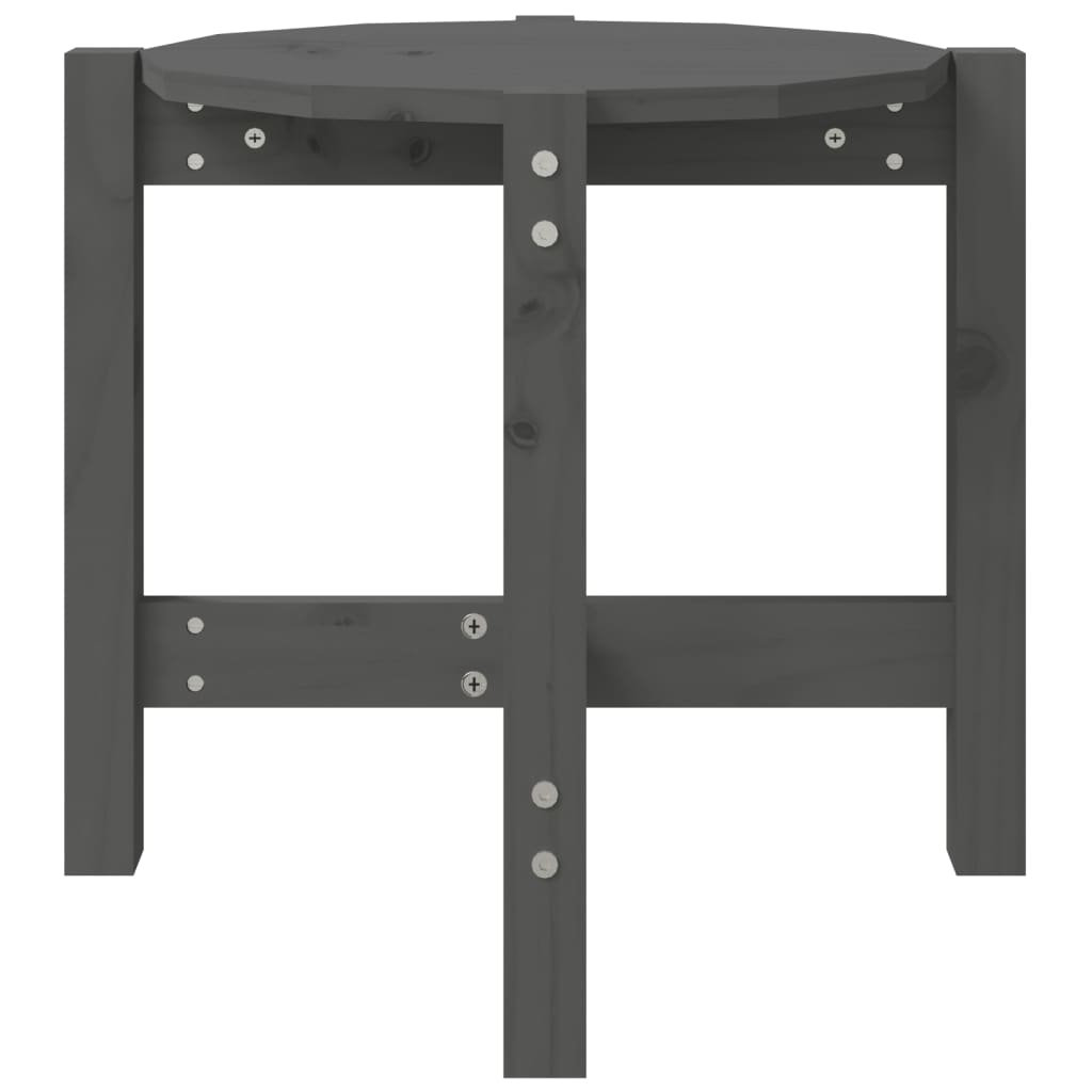 Sohvapöytä harmaa Ø 52,5x45 cm täysi mänty - Sisustajankoti.fi