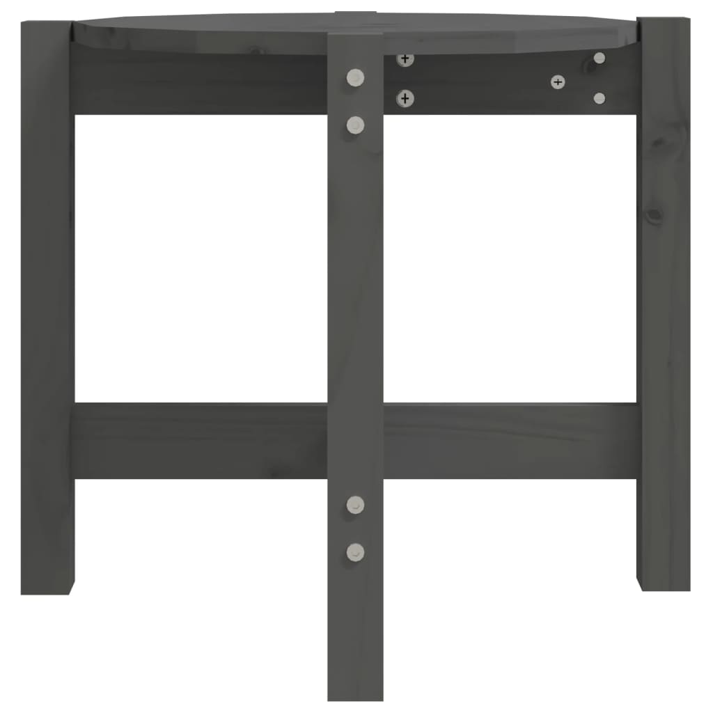 Sohvapöytä harmaa Ø 52,5x45 cm täysi mänty - Sisustajankoti.fi