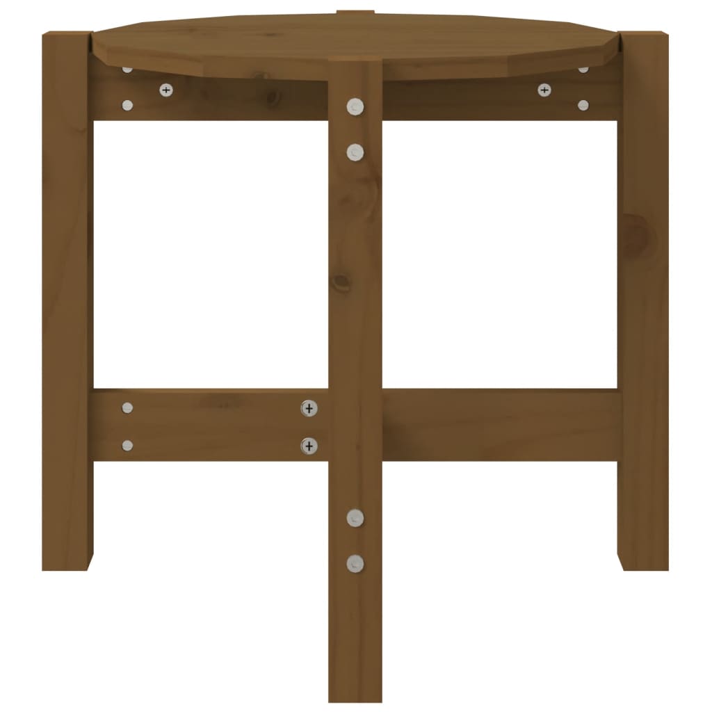 Sohvapöytä hunajanruskea Ø 52,5x45 cm täysi mänty - Sisustajankoti.fi