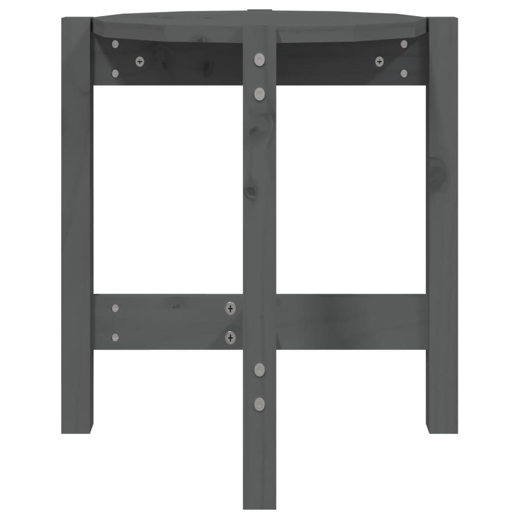 Sohvapöytä harmaa Ø 42,5x45 cm täysi mänty - Sisustajankoti.fi