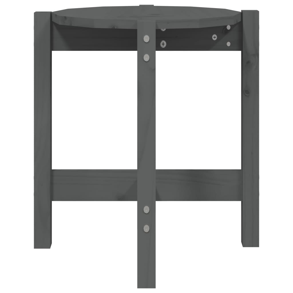 Sohvapöytä harmaa Ø 42,5x45 cm täysi mänty - Sisustajankoti.fi