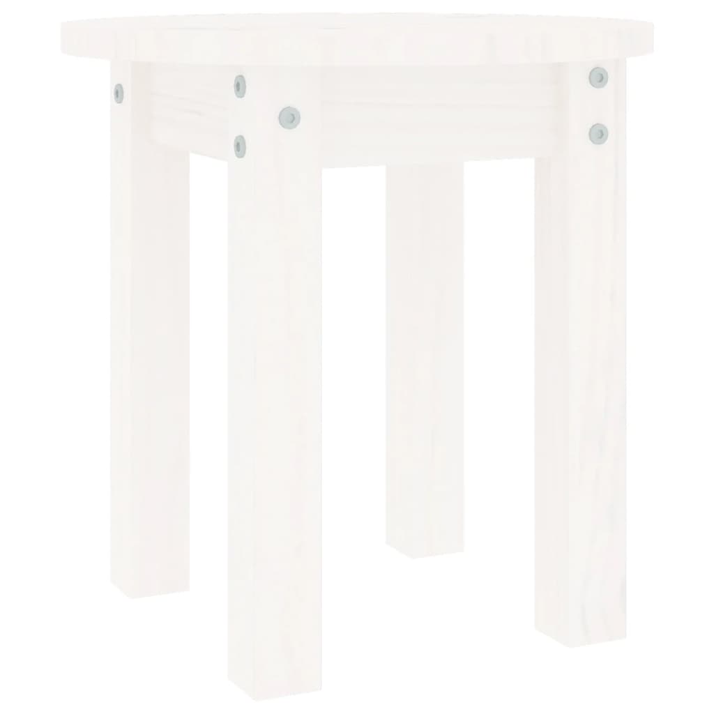 Sohvapöytä valkoinen Ø 35x35 cm täysi mänty - Sisustajankoti.fi