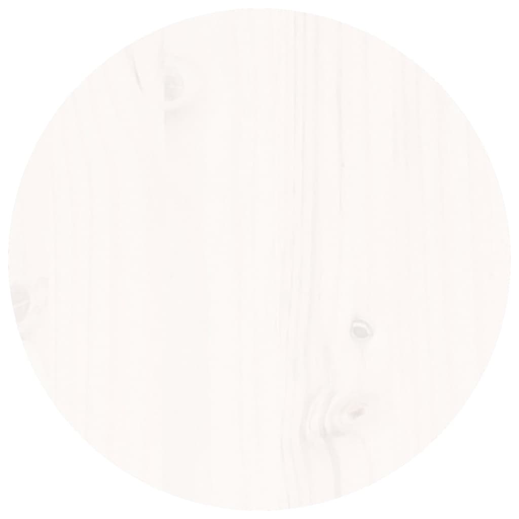 Sohvapöytä valkoinen Ø 35x35 cm täysi mänty - Sisustajankoti.fi