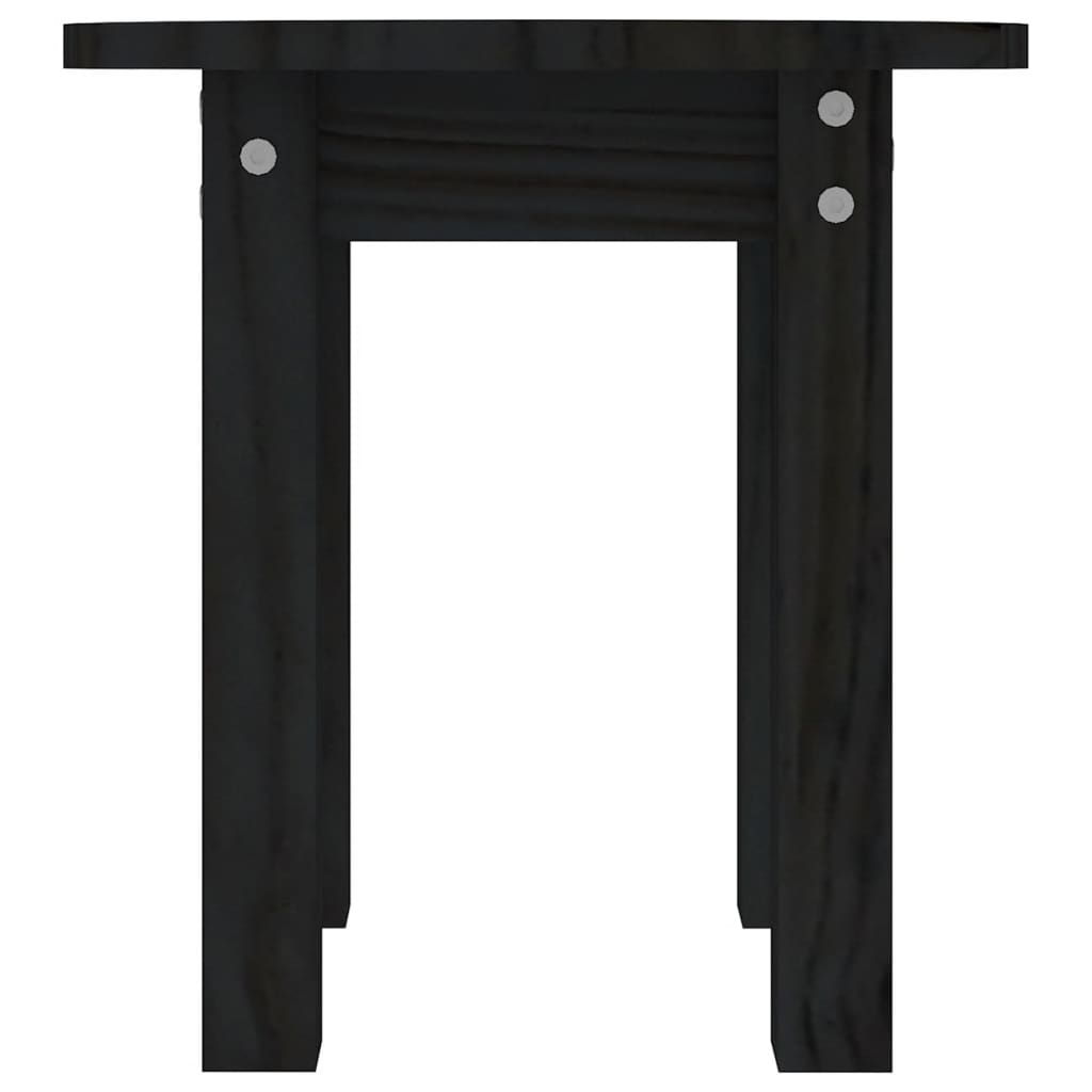 Sohvapöytä musta Ø 35x35 cm täysi mänty - Sisustajankoti.fi