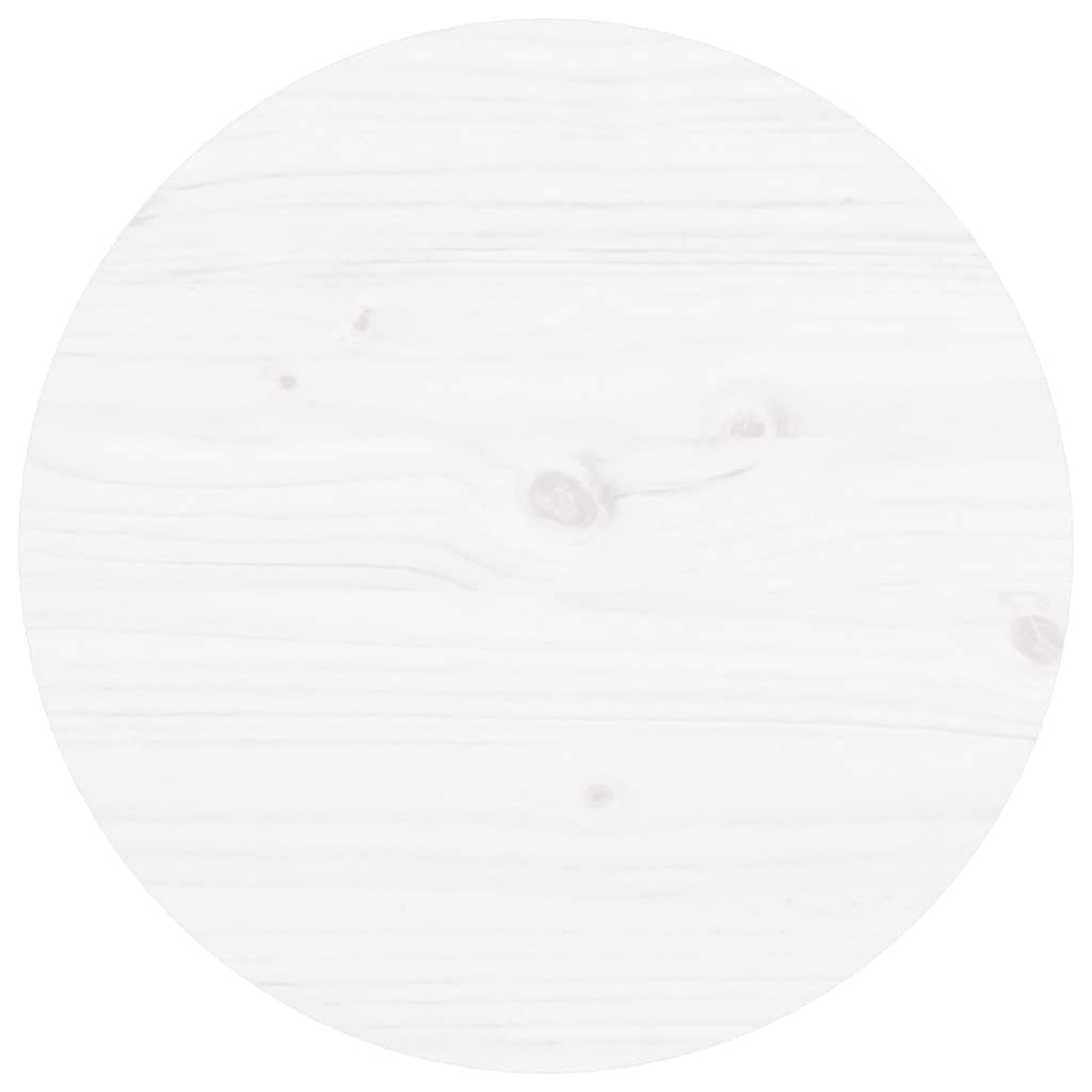 Sohvapöytä valkoinen Ø 55x60 cm täysi mänty - Sisustajankoti.fi