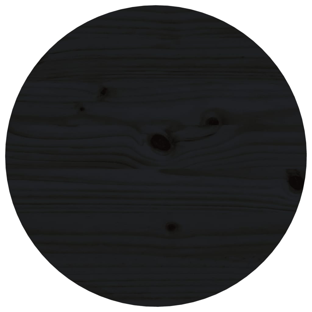 Sohvapöytä musta Ø 55x60 cm täysi mänty - Sisustajankoti.fi