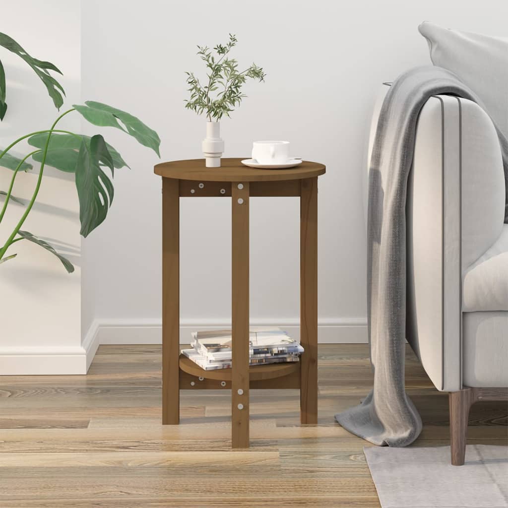 Sohvapöytä hunajanruskea Ø 40x60 cm täysi mänty - Sisustajankoti.fi