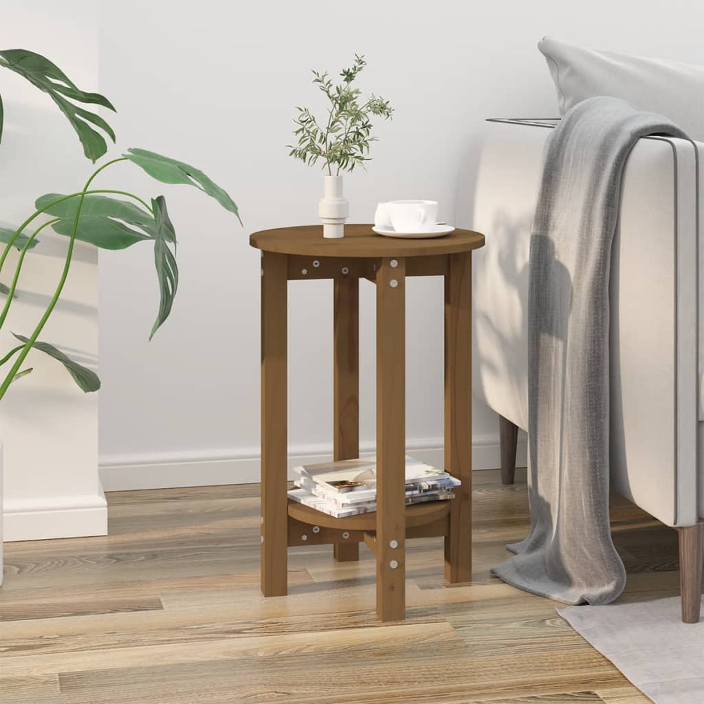 Sohvapöytä hunajanruskea Ø 40x60 cm täysi mänty - Sisustajankoti.fi